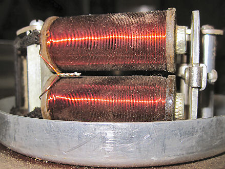 The Standard Electric Time Company clock ratchet electromagnet coils