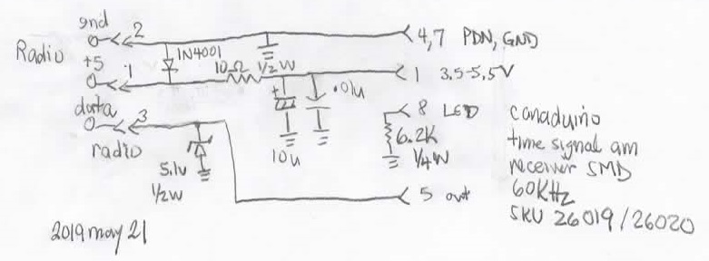 WWVB TIM2015 Interface Schematic