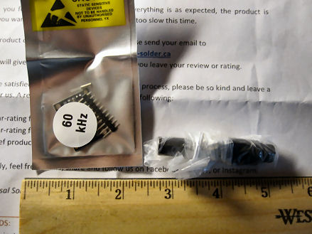 CANADUINO Time Signal AM Receiver Kit (SMD) shipping container opened.